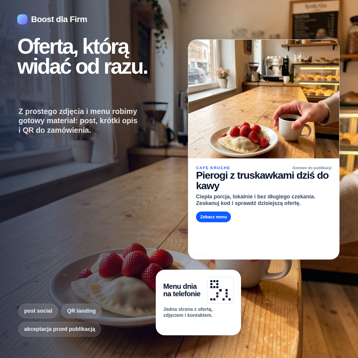Przykład gotowego materiału sprzedażowego przygotowanego przez Boost